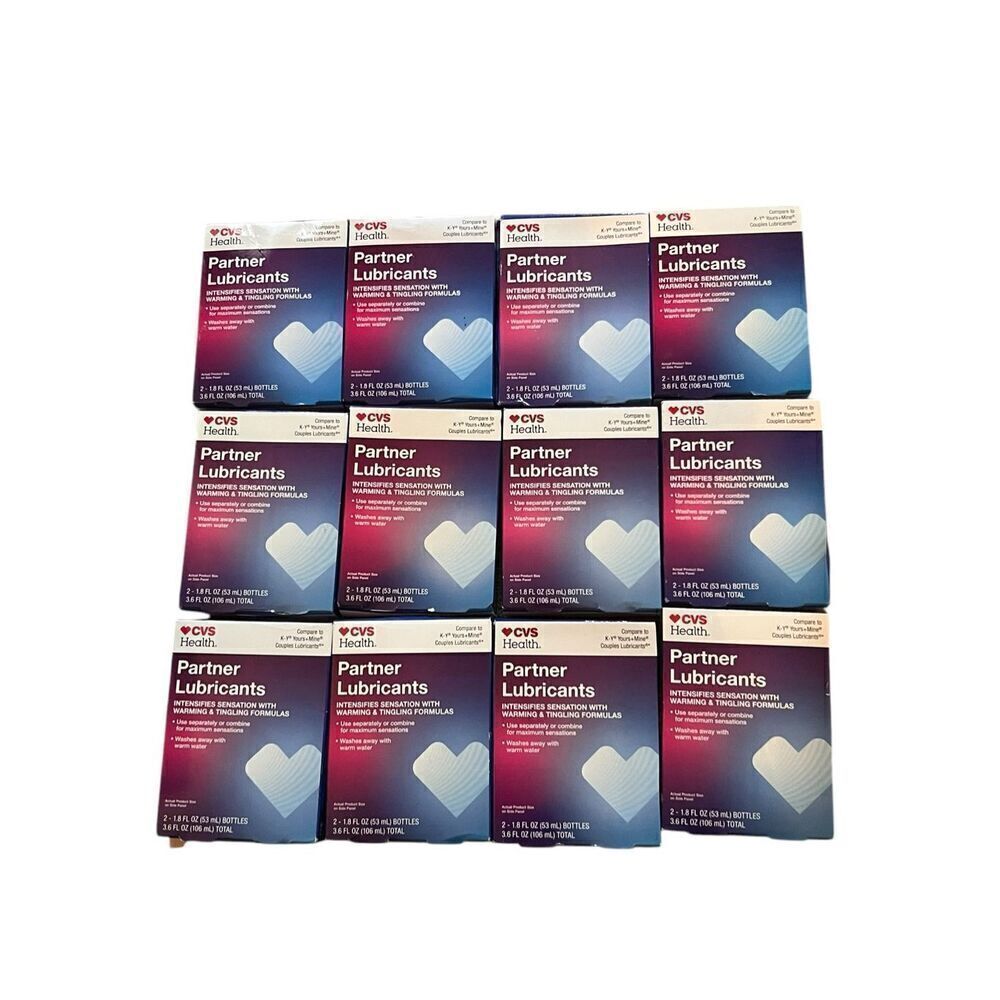 12 CVS Partner Lubricants Warming & Tingling Formulas Comp To Ky Yours+mine 2/26